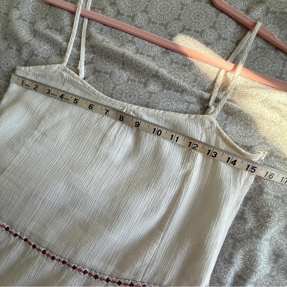 Esmara by Heidi Klum White Boho Embroidered Maxi Dress Size 8 - Picture 10 of 14